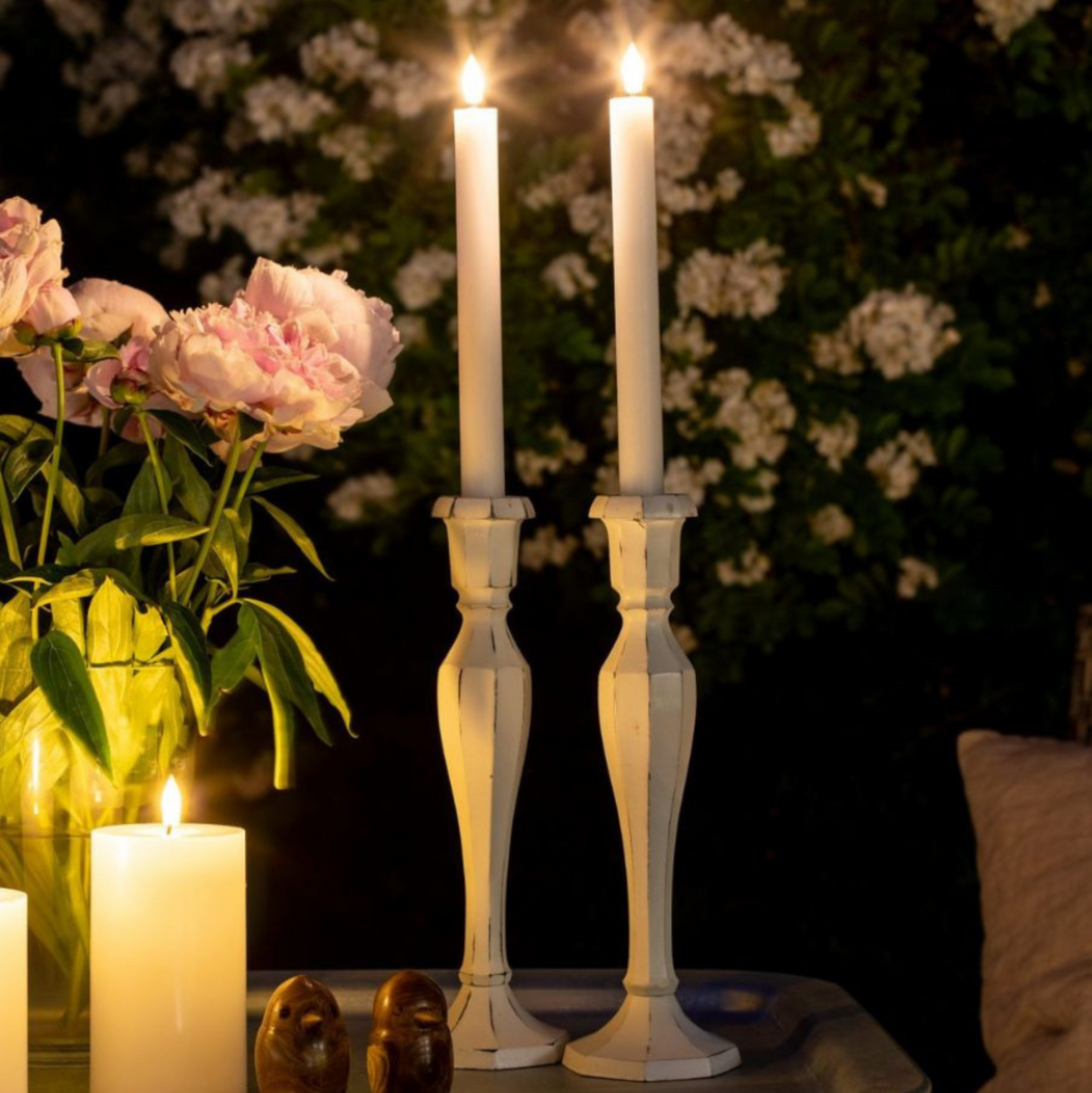 White LED Table Candle Two Pack