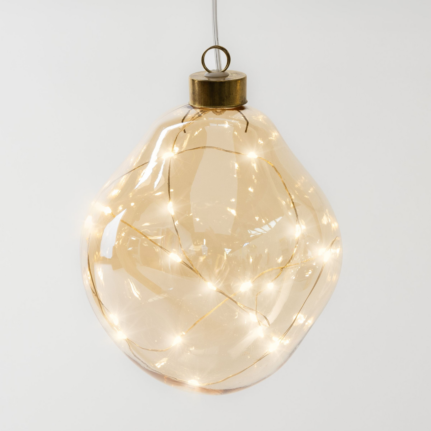 12cm Champagne Orb Hanging Glass Light
