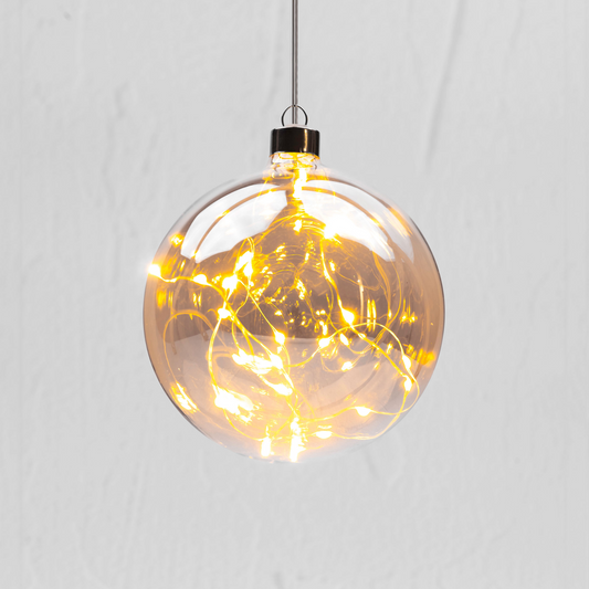 SEED444/Ch/12 Dark Champagne Small (12cm) Sphere Hanging Glass Light