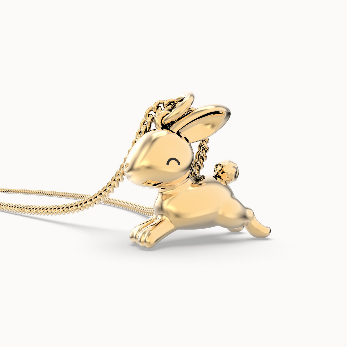 Chocli Flying Bunny 18K Gold Plated Necklace