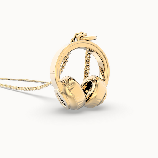 Chocli Headphones 18K Gold Plated Necklace