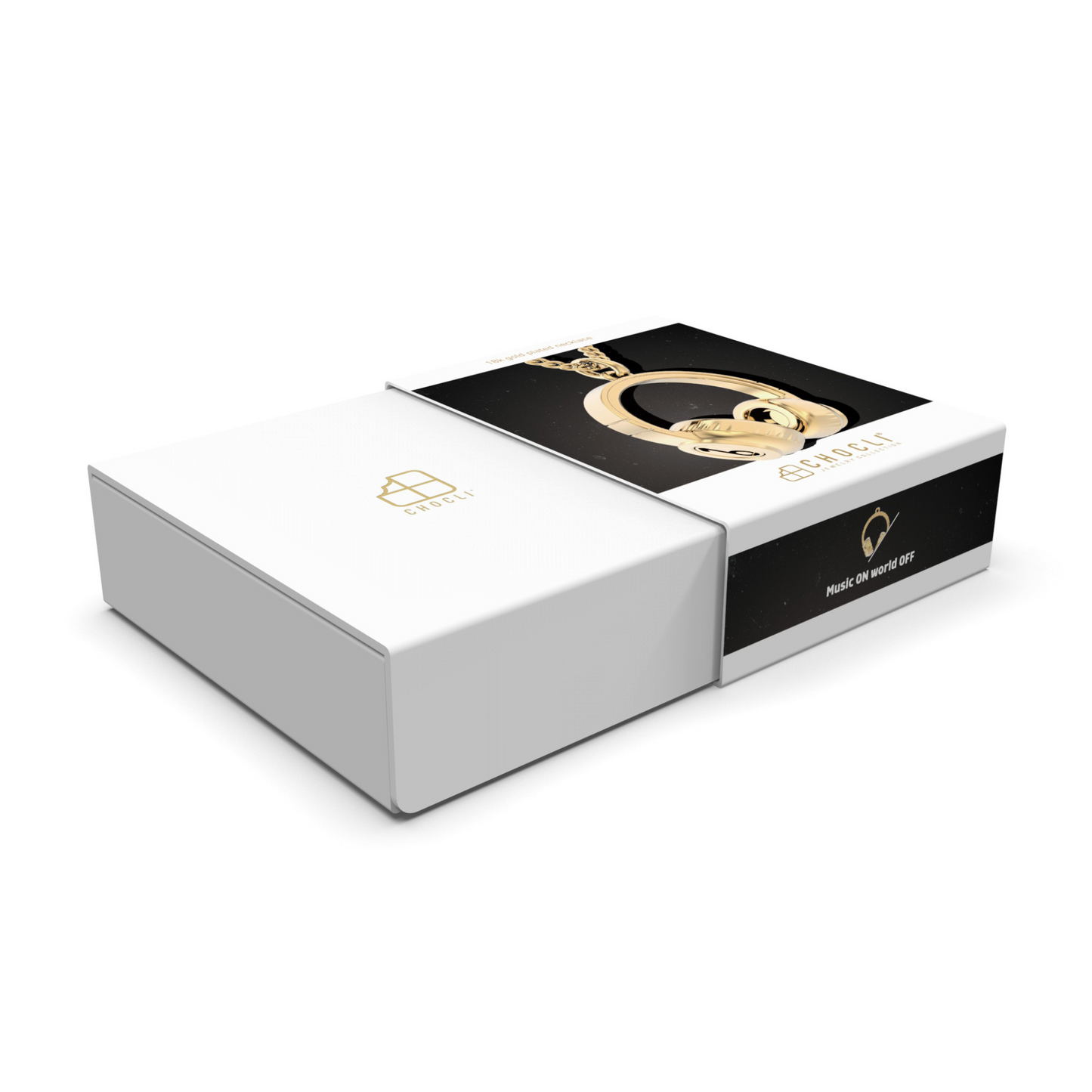 Chocli Headphones 18K Gold Plated Necklace