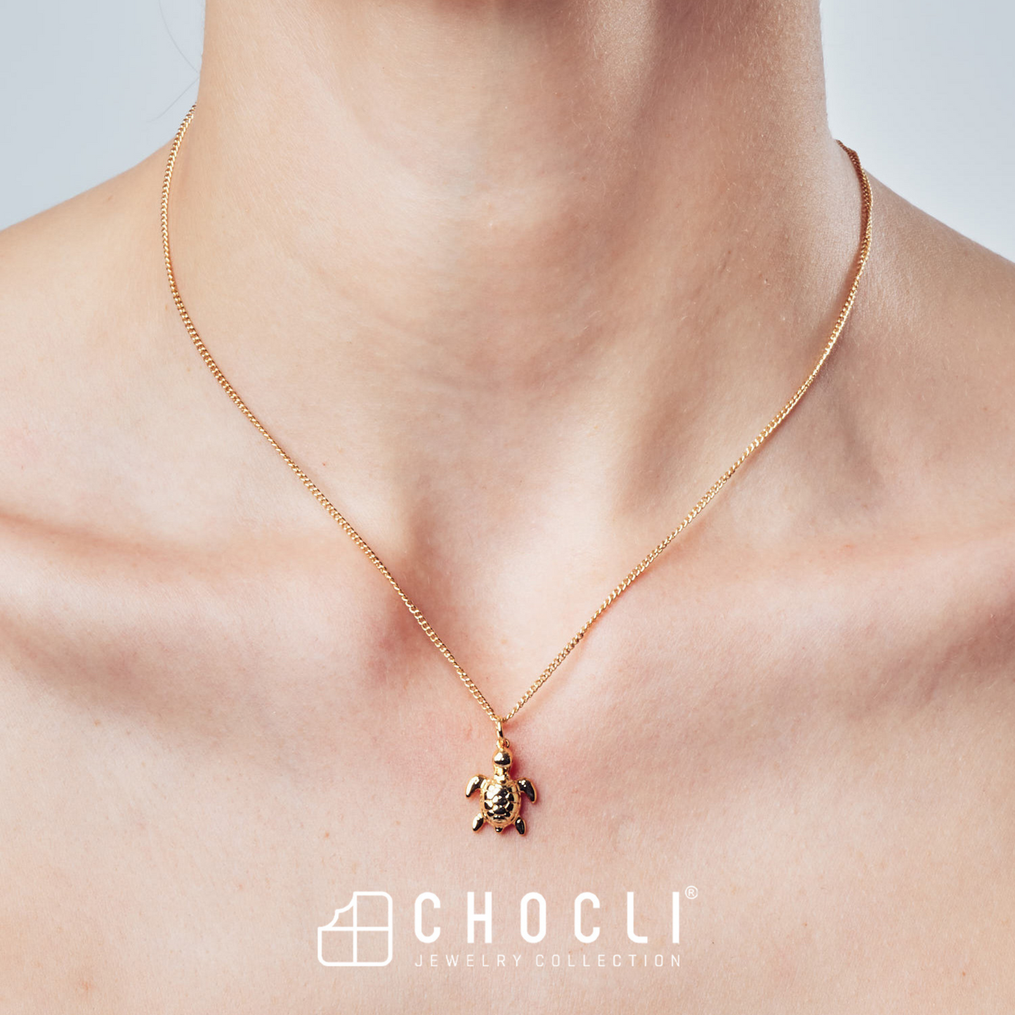 Chocli Turtle 18K Gold Plated Necklace