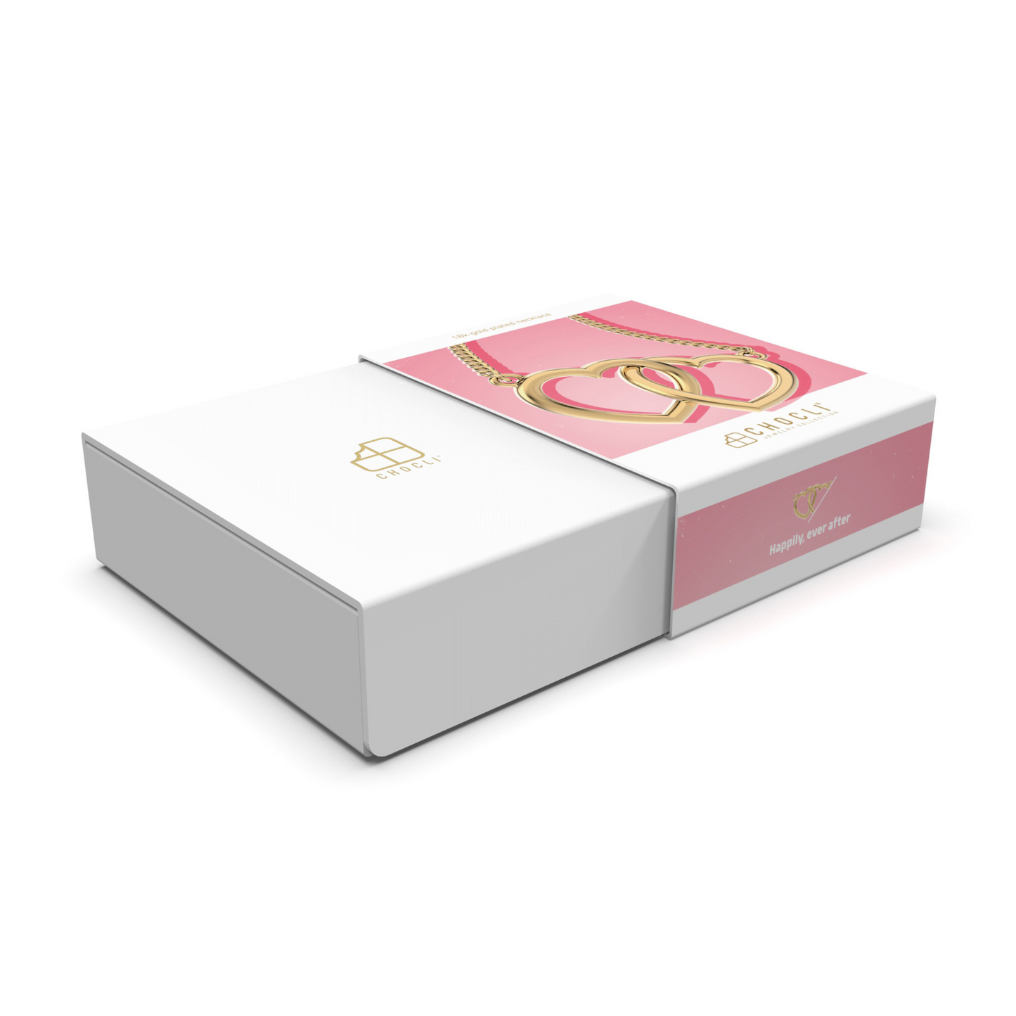 Chocli Connected Hearts 18K Gold Plated Necklace