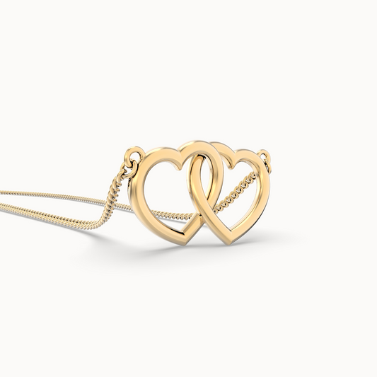 Chocli Connected Hearts 18K Gold Plated Necklace