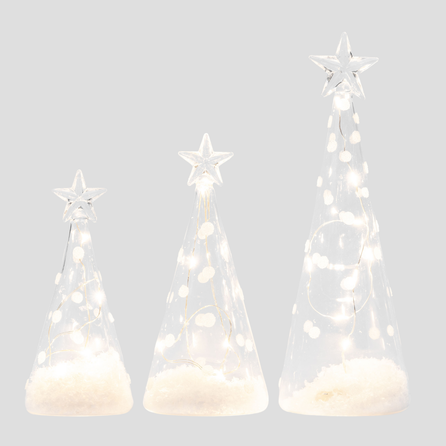 14cm Clear Cone Tree with Dots