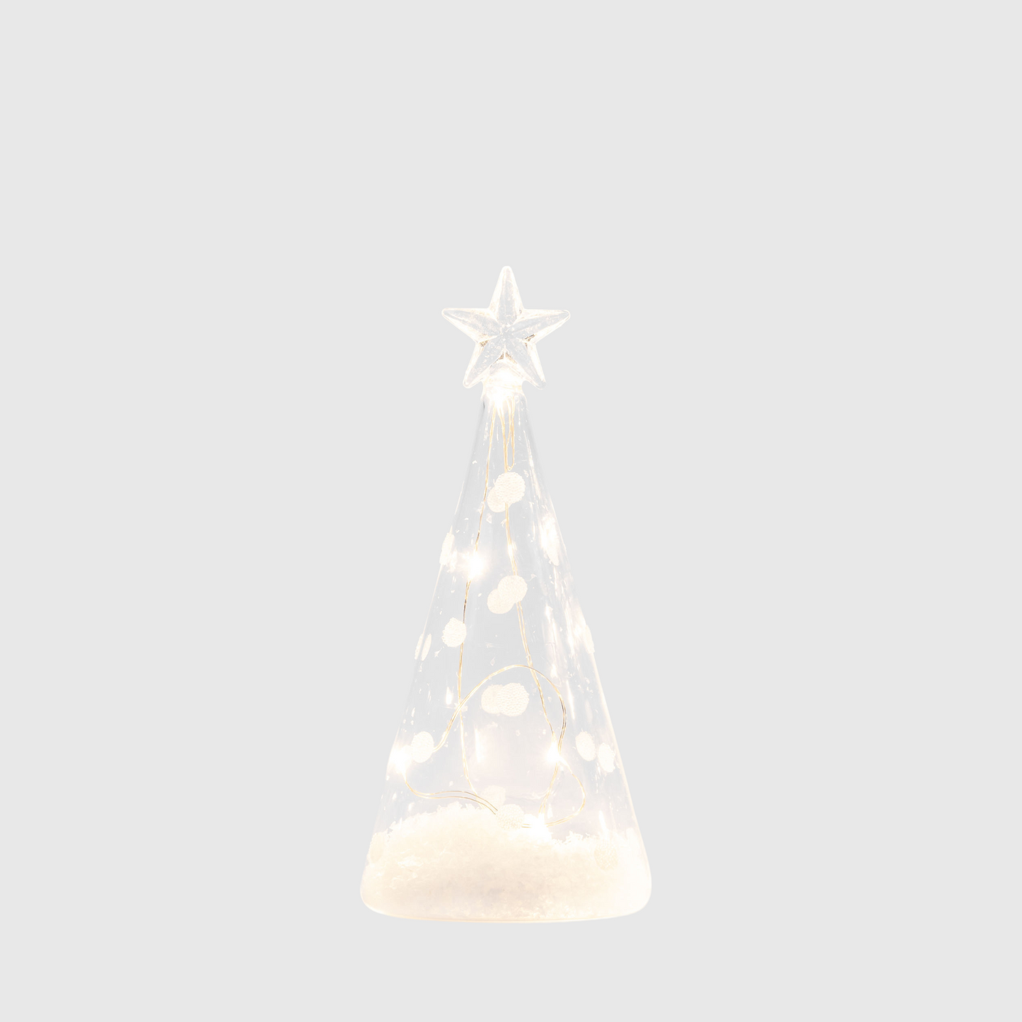 14cm Clear Cone Tree with Dots