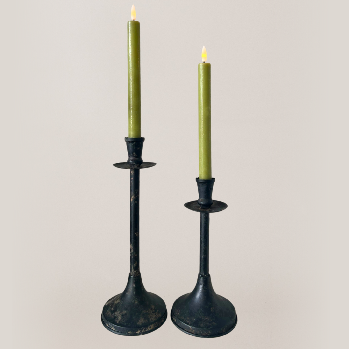 Black Metal 23cm Candle Stick