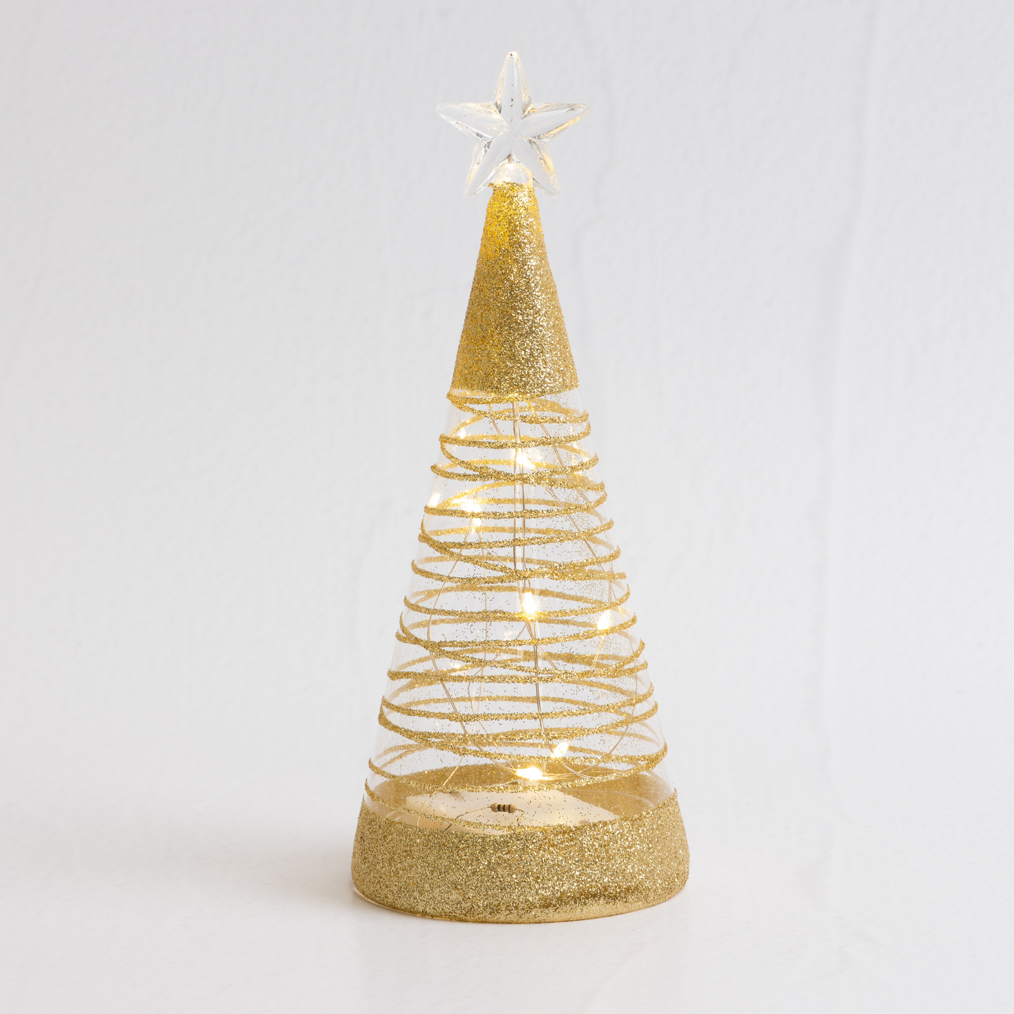 23cm Gold Sparkle Table Top Tree