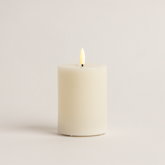 10cm x 7.5cm Classic Ivory LED Candle