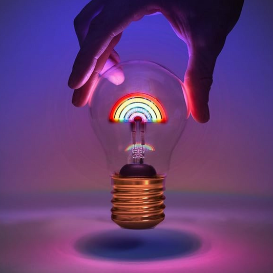 Rainbow Lightbulb Lamp USB Recharge