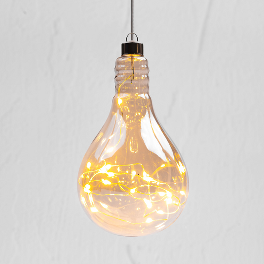 Champagne Light Bulb Hanging Glass Light