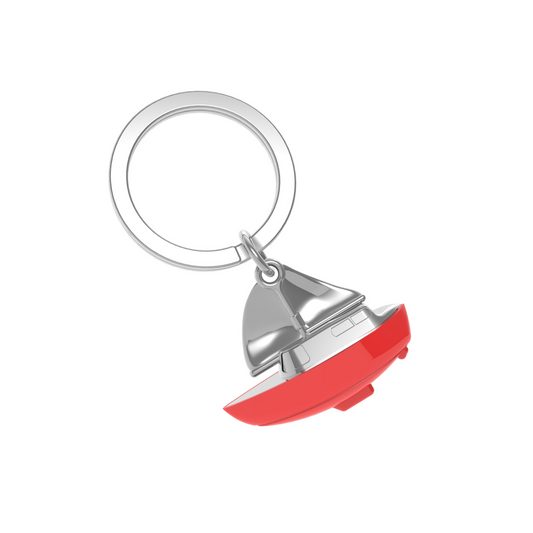 Sail Boat Keychain (Red)