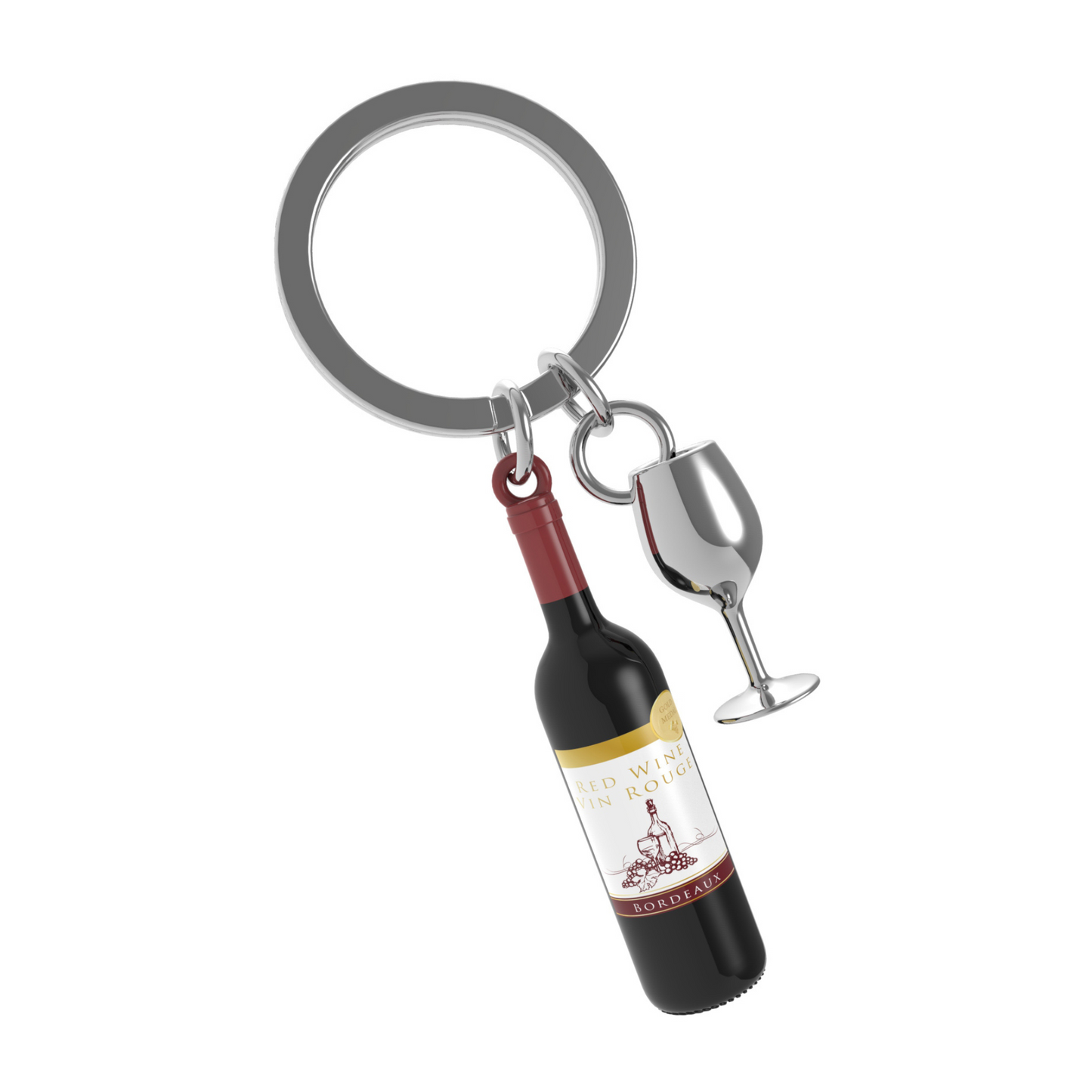 Wine Bottle Keychain