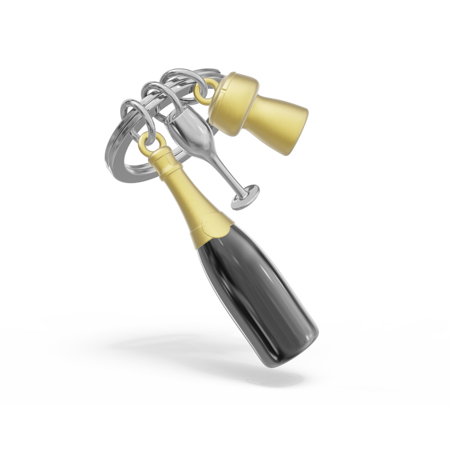 Champagne Bottle Keychain