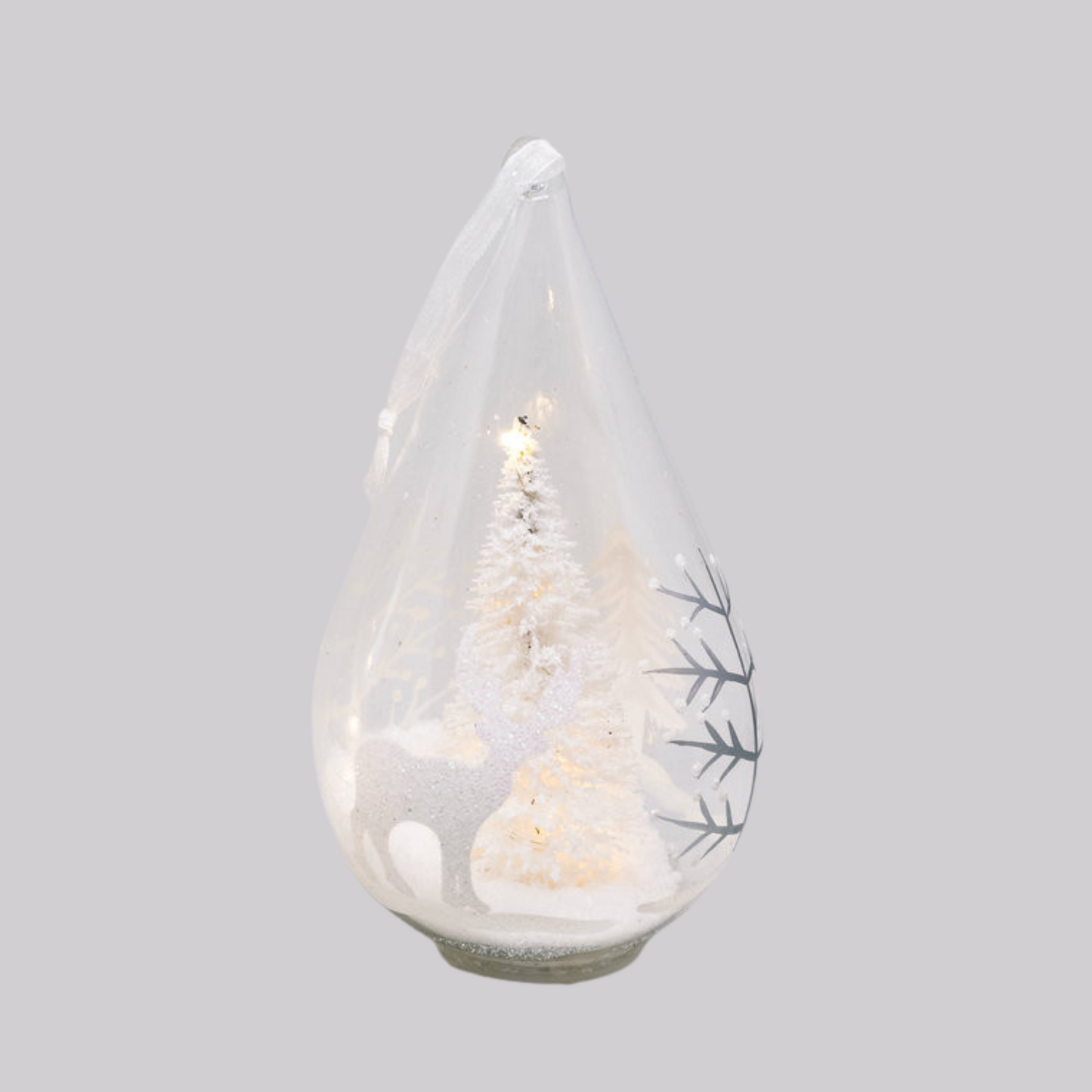 Small (14.5cm) Deer in Forest Printed Teardrops