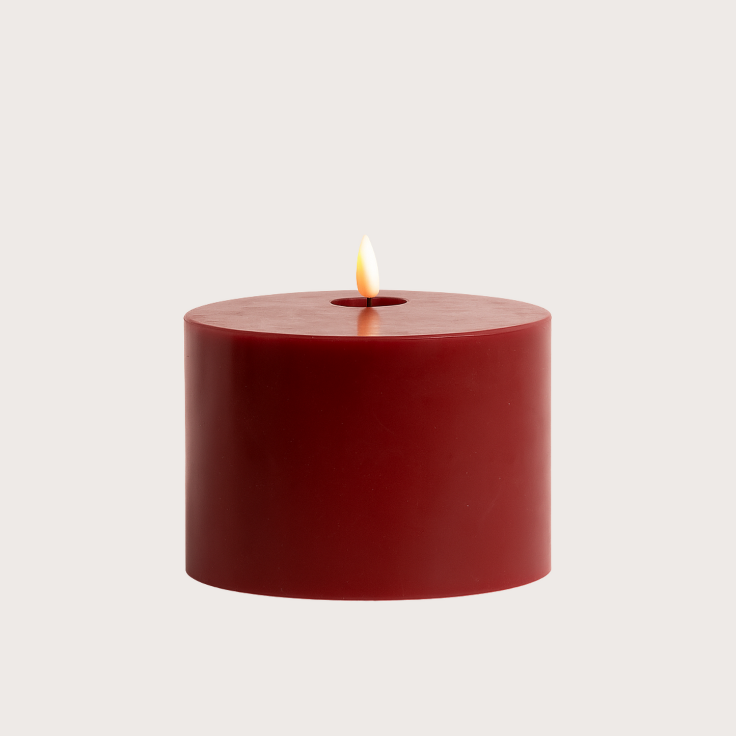 10cm x 10cm Red LED Candle