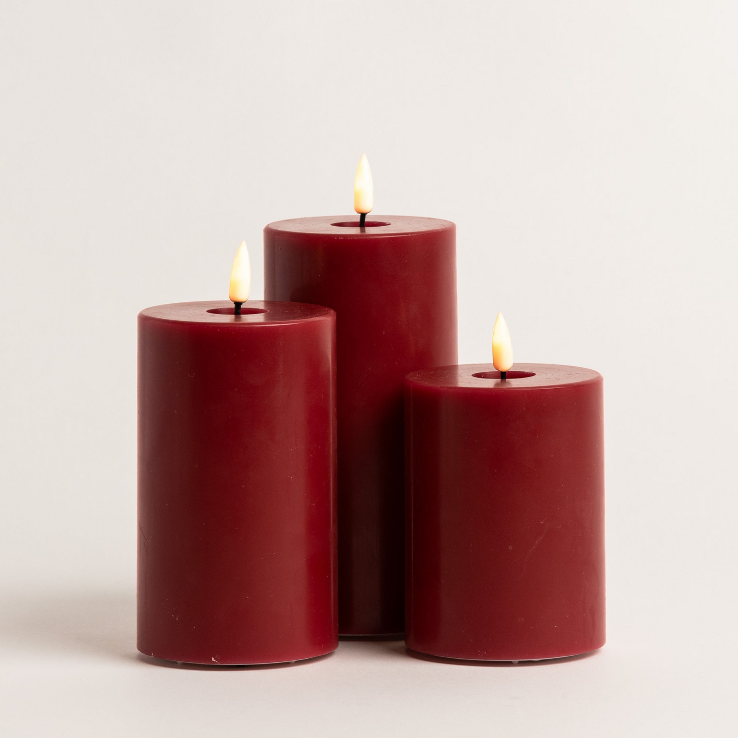 12.5cm x 7.5cm Red LED Candle