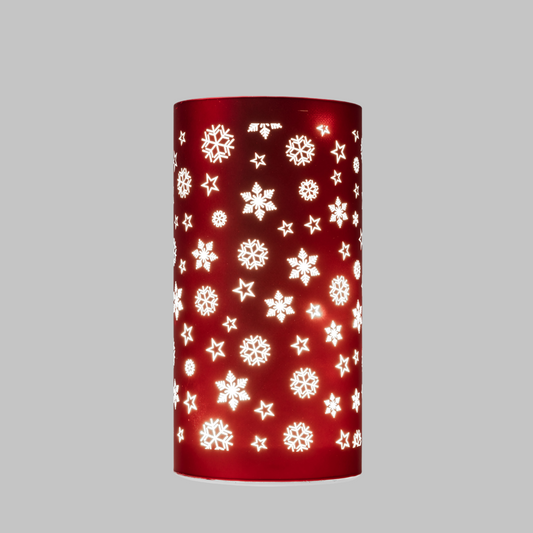 20cm Red Cylinder Lantern