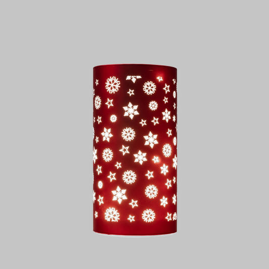 15cm Red Cylinder Lantern