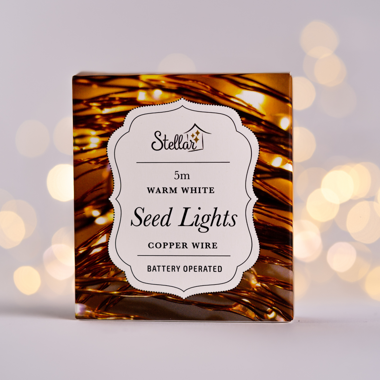 5m AA Copper Warm White 50 LED Seed Lights