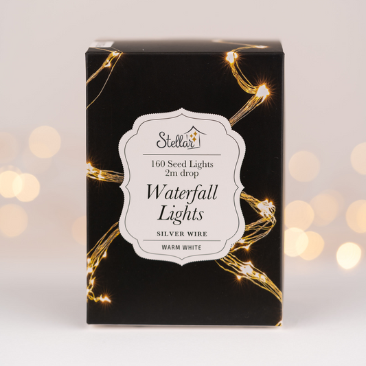 Silver WW 8 Strand Waterfall Seed Lights