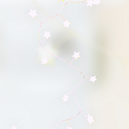 Pastel Lights Stars White
