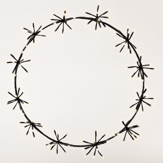 Large (50cm) Light up Black Wreath