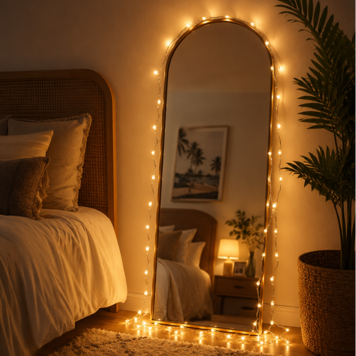 Fairy Lights Mains Powered 20m, Clear Cable, Warm White