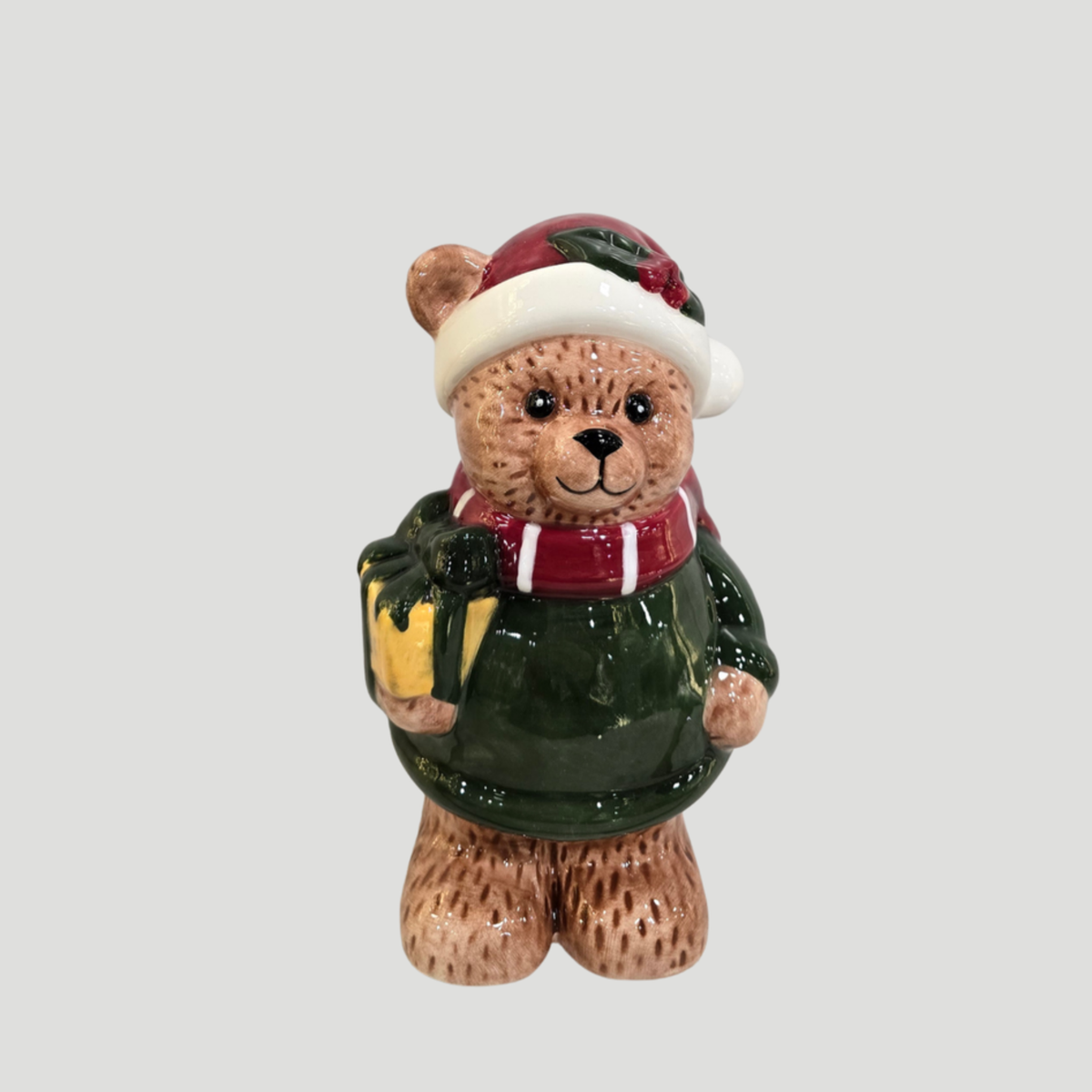 Porcelain Bear with Present