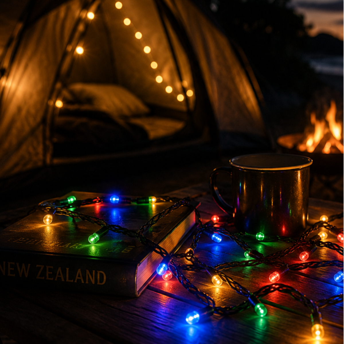 Fairy Lights USB Rechargeable 10m, Black Cable, Rainbow