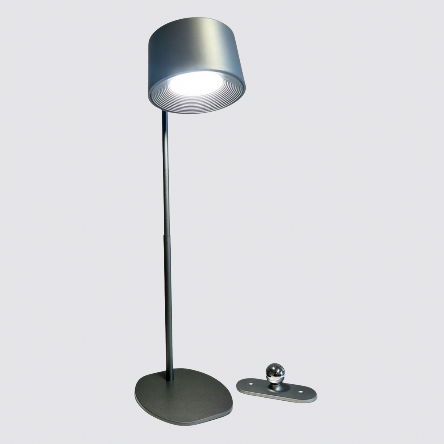 360° Silver/Grey LED USB Table Lamp