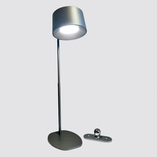 360° Silver/Grey LED USB Table Lamp