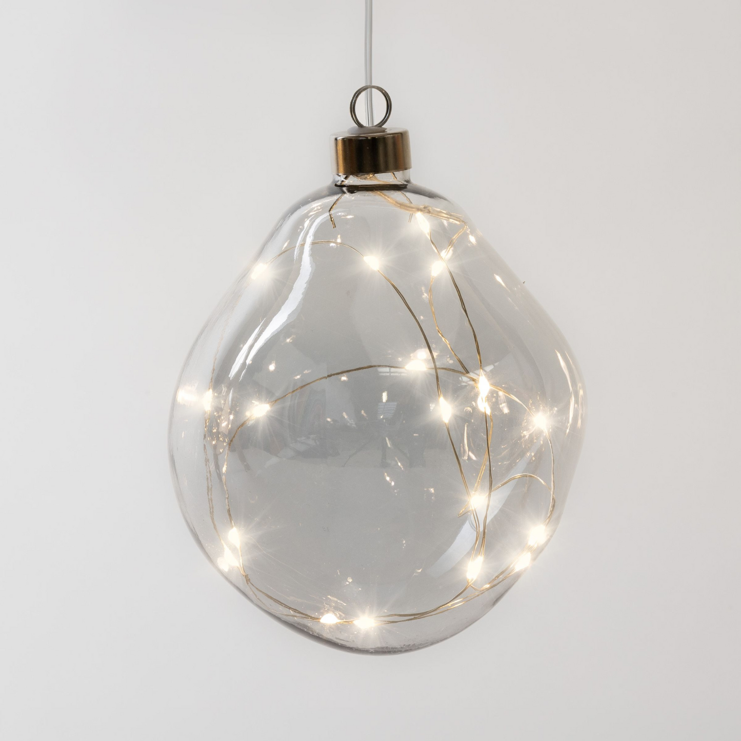 12cm Smokey Grey Orb  Hanging Glass Light