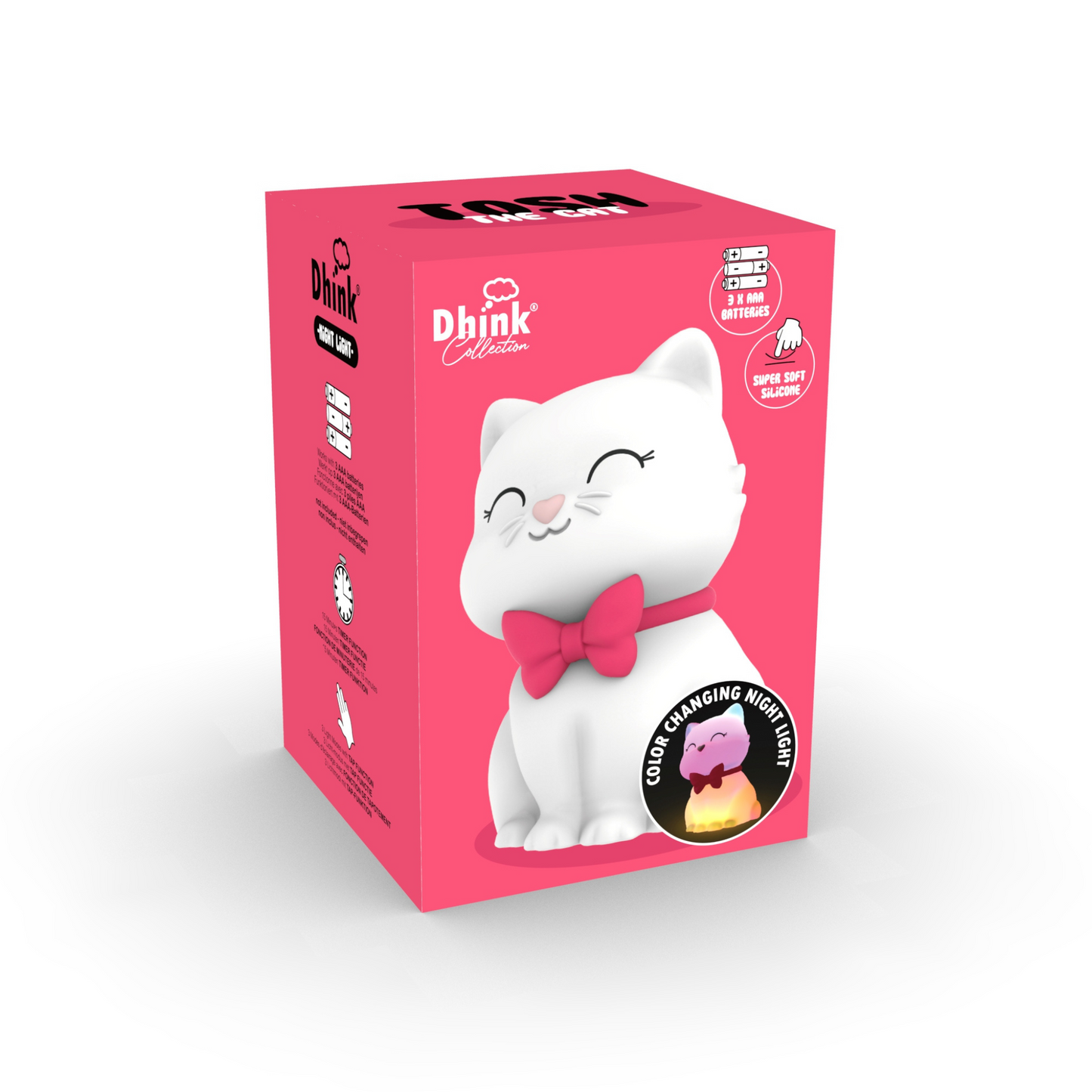 Squishy Tosh the Cat Battery Night Light