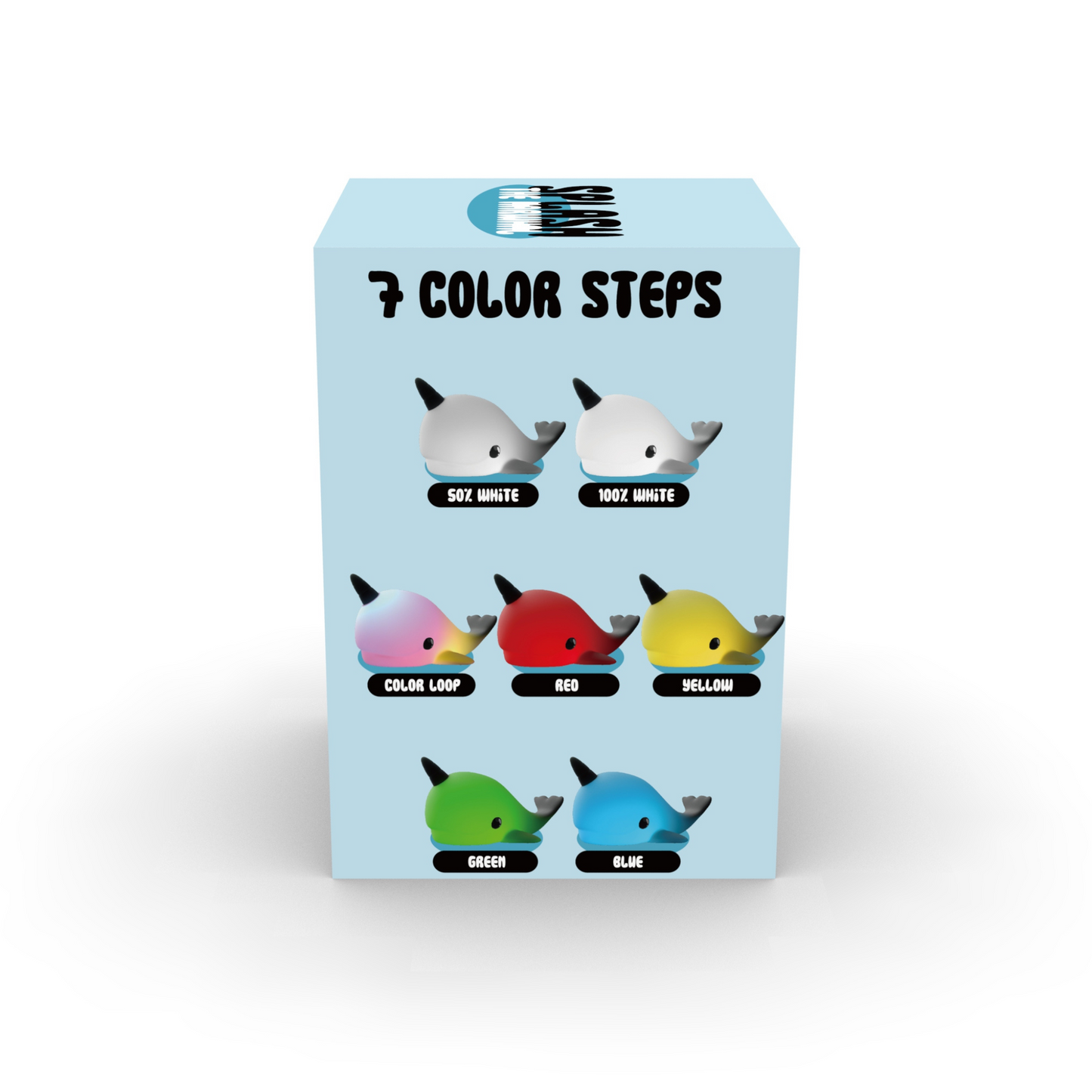 Squishy Splash the Narwhal USB Rechargeable Night Light