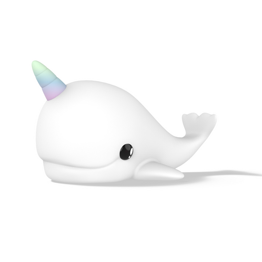 Squishy Splash the Narwhal USB Rechargeable Night Light