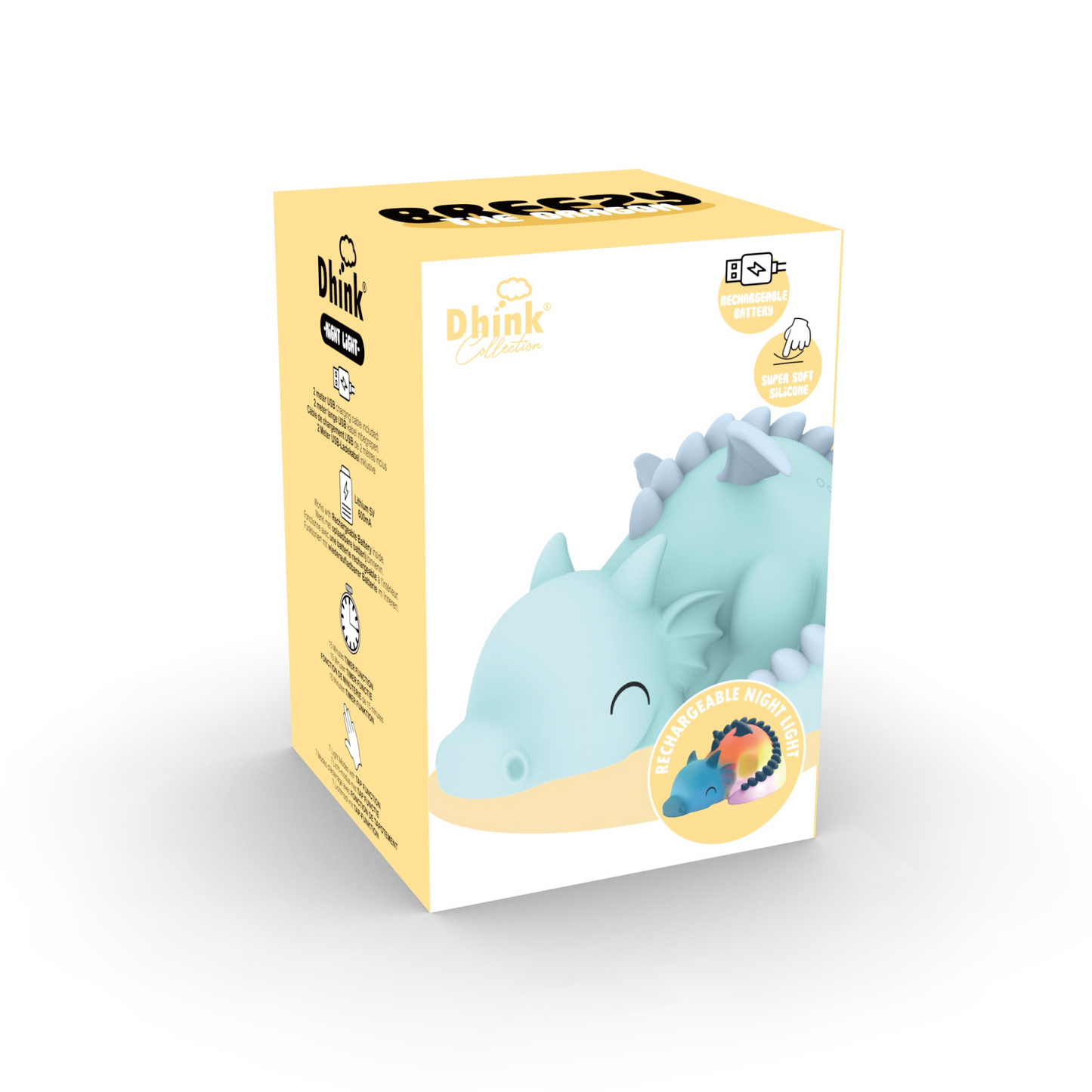 Squishy Breezy the Dragon USB Rechargeable Night Light