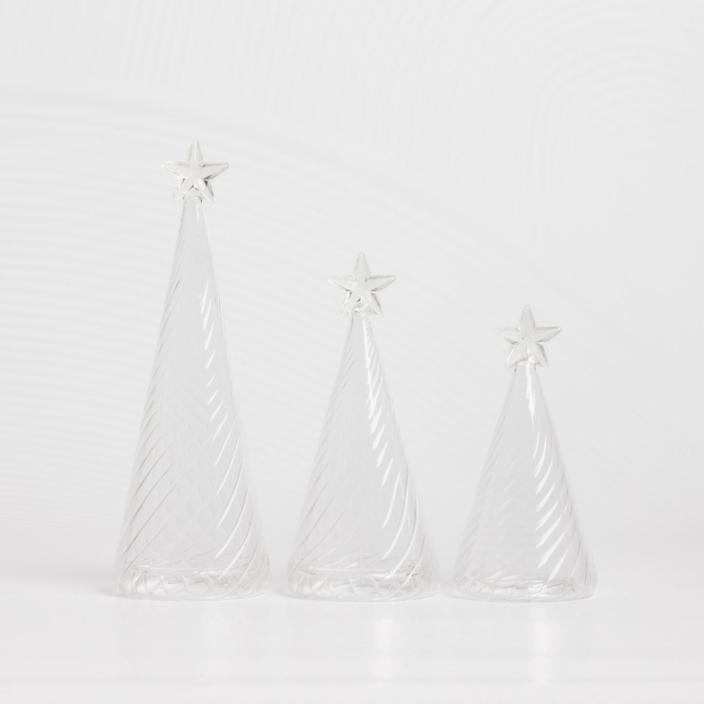 15cm Glass Table Top Wave Tree - unlit