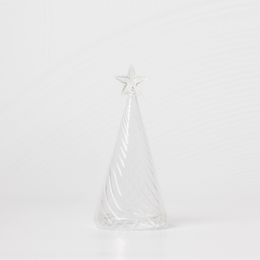 15cm Glass Table Top Wave Tree - unlit