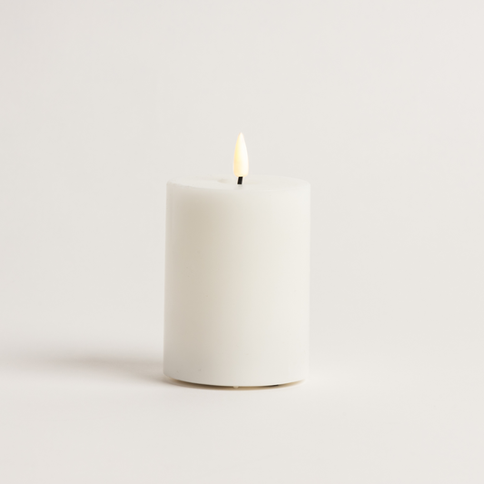 10cm x 7.5cm White LED Candle