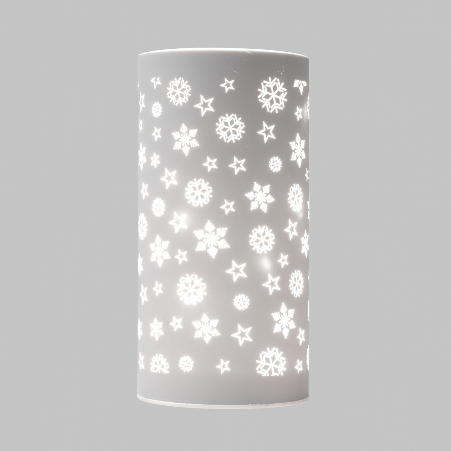 25cm White Cylinder Lantern