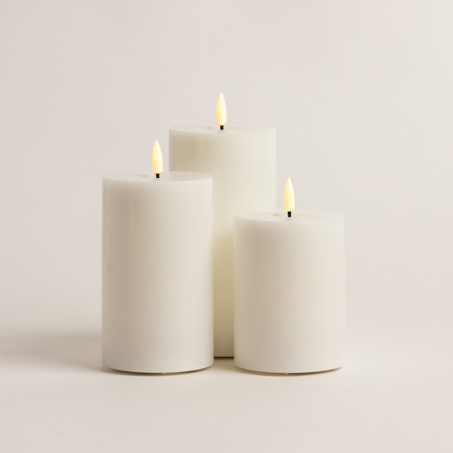 12.5cm x 7.5cm White LED Candle