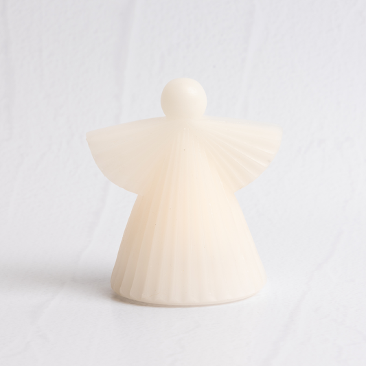 13cm White Winged Angel Candle