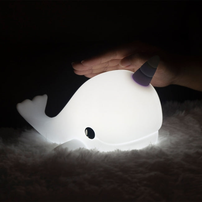 Squishy Splash the Narwhal USB Rechargeable Night Light