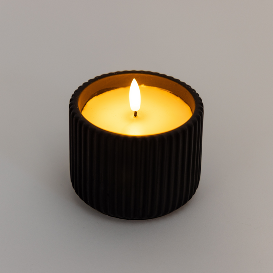 9cm Black Cement Blend Candle
