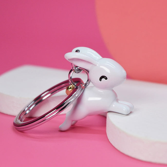 Flying Bunny Keychain