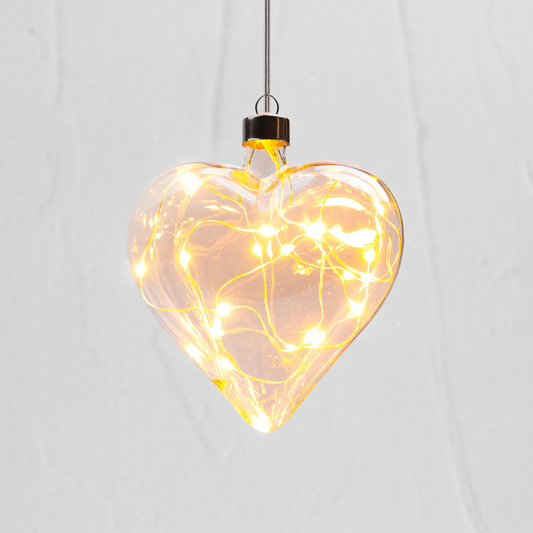 Champagne Heart Hanging Glass Light