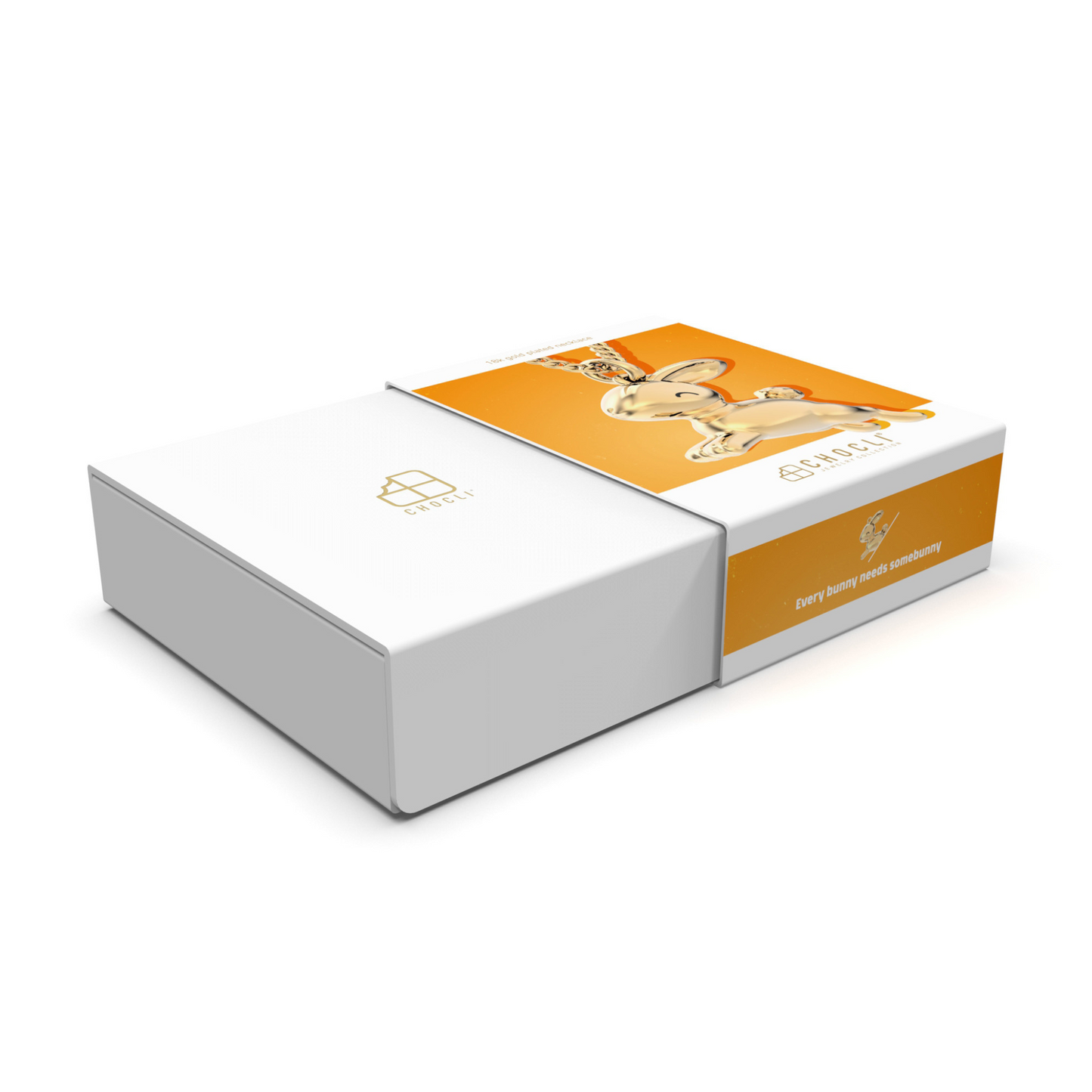 Chocli Flying Bunny 18K Gold Plated Necklace