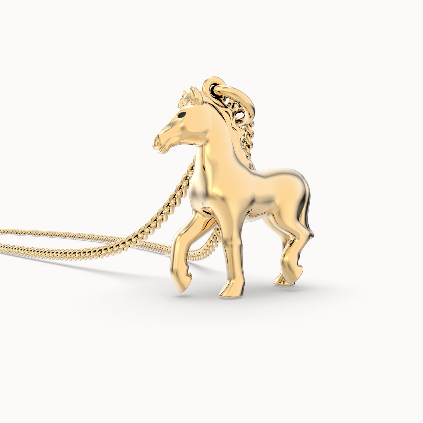 Chocli Horse 18K Gold Plated Necklace